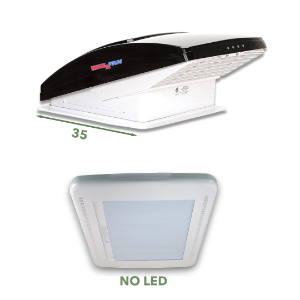Maxxair - Bundle - Maxxfan Deluxe Smoke 35x35 and Maxxshade 